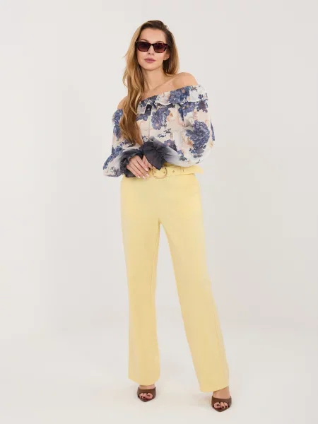 Pantaloni Rue Paris albastru