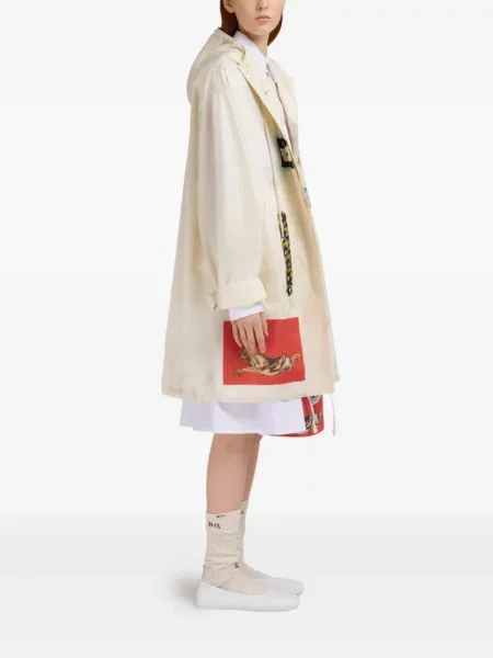 Fustă midi Marni până la genunchi alb