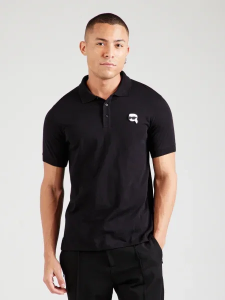 KARL LAGERFELD Tricou polo negru