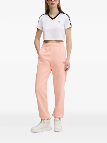 Pantaloni Adidas cu dungi alergare cu broderie albastru