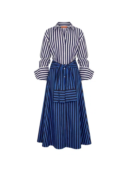 Rochie maxi Simon Miller din poplin albastru
