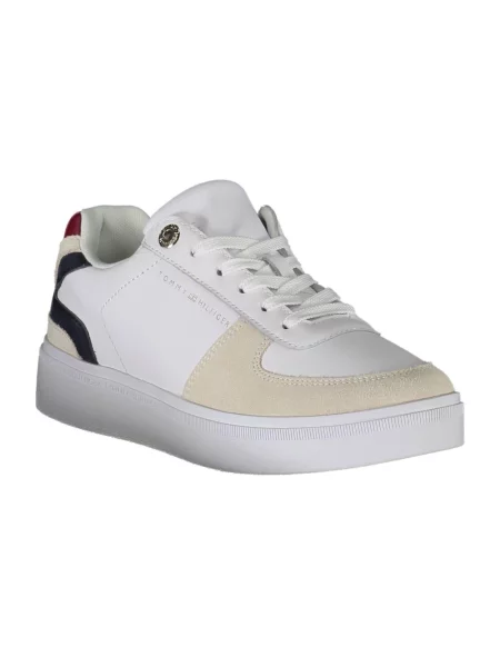 Wielobarwność trampki Tommy Hilfiger skórzane białe