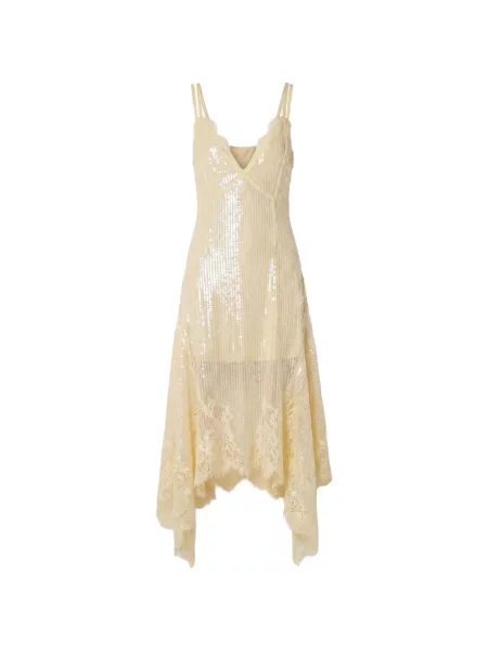 Rochie midi Monse cu paiete galben