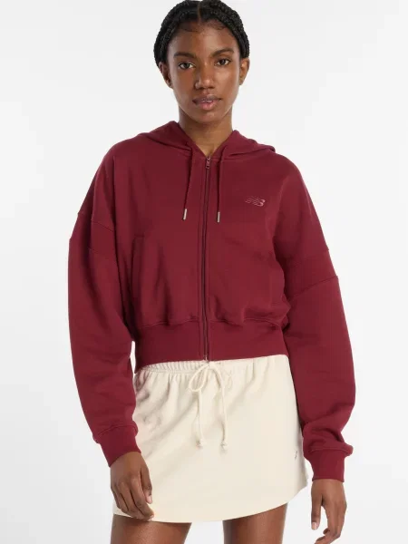 Махрова спортивна кофта New Balance бордова