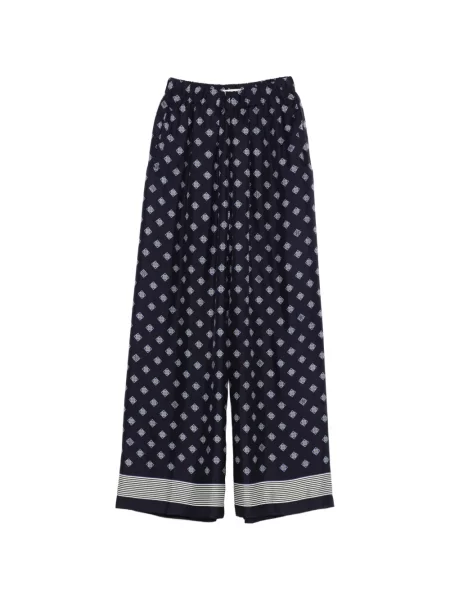 Pantaloni palazzo Bode cu imagine albastru