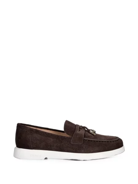 Pantofi loafer Furla din piele de căprioară maro