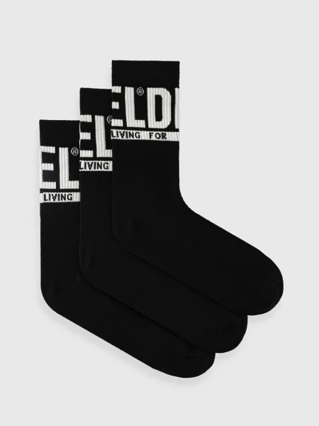 Nogavice Diesel SKM-RAY-THREEPACK črna