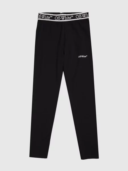 Дитячі легінси з логотипом Off-white чорні