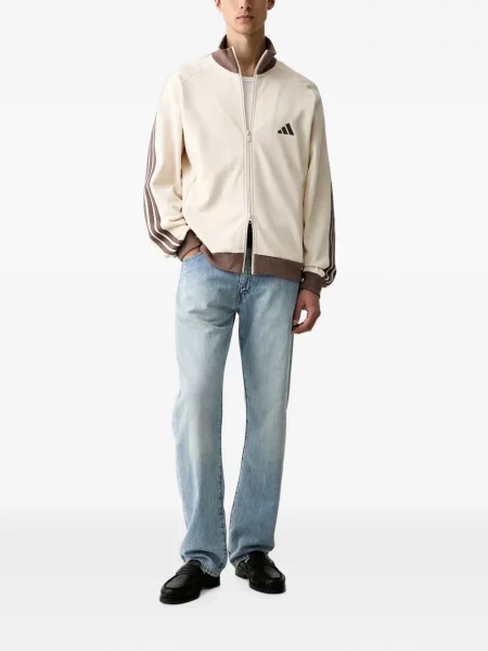 Hanorac Adidas cu broderie cu dungi alergare roz