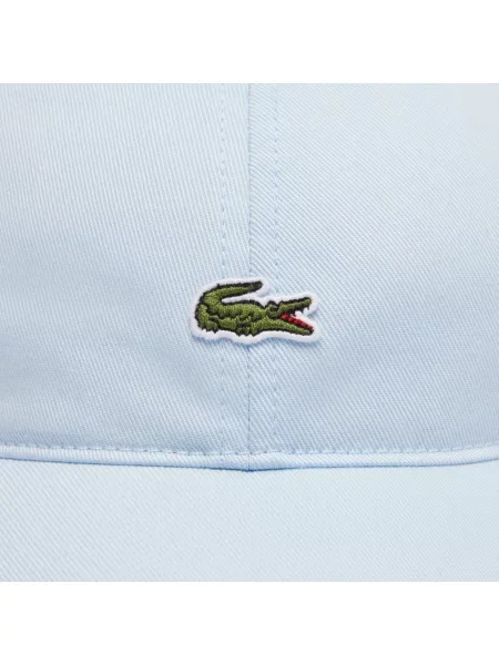 Lacoste Czapka Z Bawełnianego Diagonalu niebieska