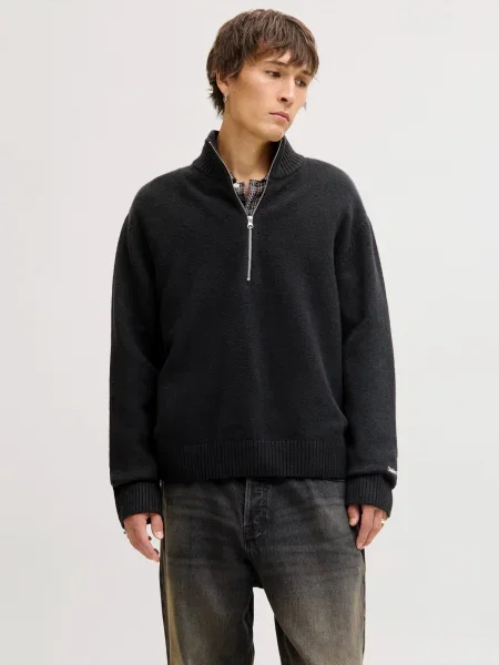 JACK & JONES Pulover JORNORREBRO' negru