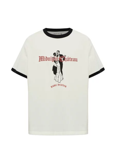 Tricou Duke & Dexter cu imagine alb