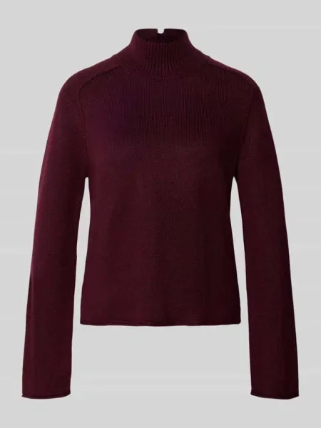 Sweter z dzianiny o luźnym kroju z mieszanki Tom Tailor czerwony