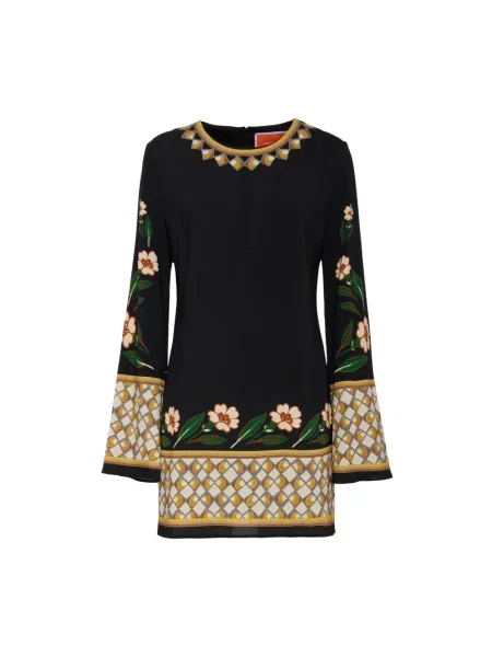 Mała mały sukienka koktajlowa La Doublej z nadrukiem niebieska