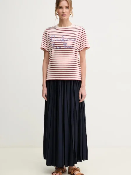 Weekend Max Mara spódnica granatowy maxi rozkloszowana