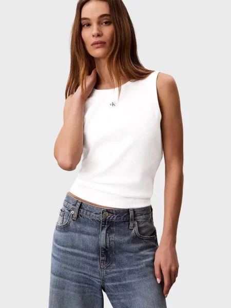 Детский топ Calvin Klein Jeans белый