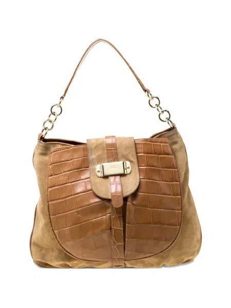 Geanta de piele Furla din piele de căprioară maro