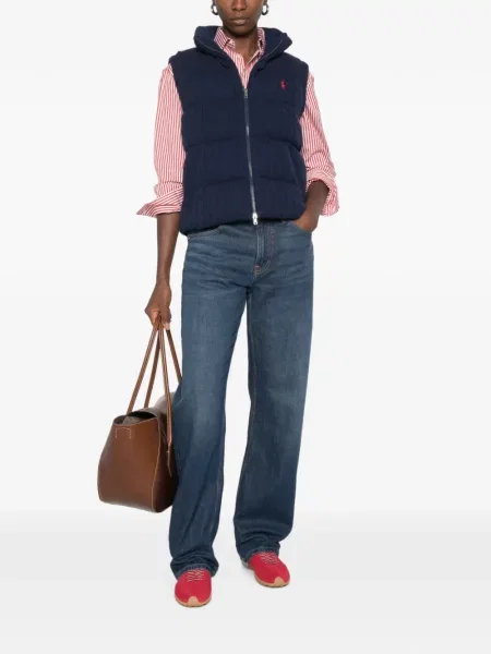 Плетен елек Polo Ralph Lauren синьо
