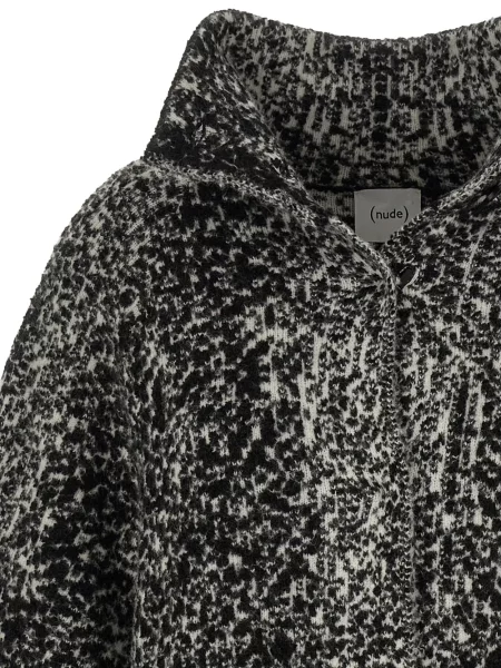 Bouclé palton Nude negru