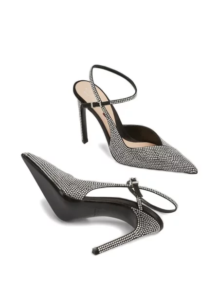 Pantofi cu toc Gucci slingback de cristal negru