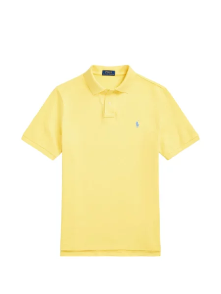 Tricou polo Polo Ralph Lauren cu autograf cu 5 buzunare în carouri gri