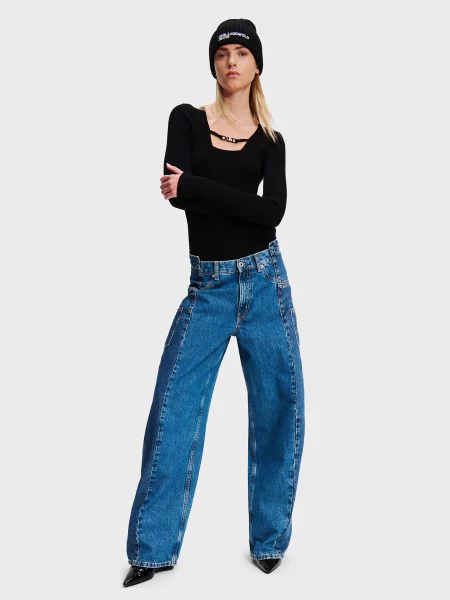 Прямі джинси Karl Lagerfeld Jeans синій