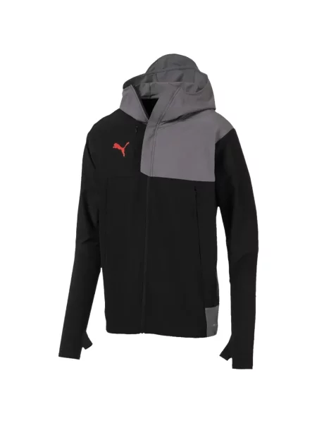 Geacă Puma cu glugă negru