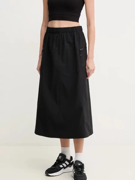 Fustă midi The North Face până la genunchi negru