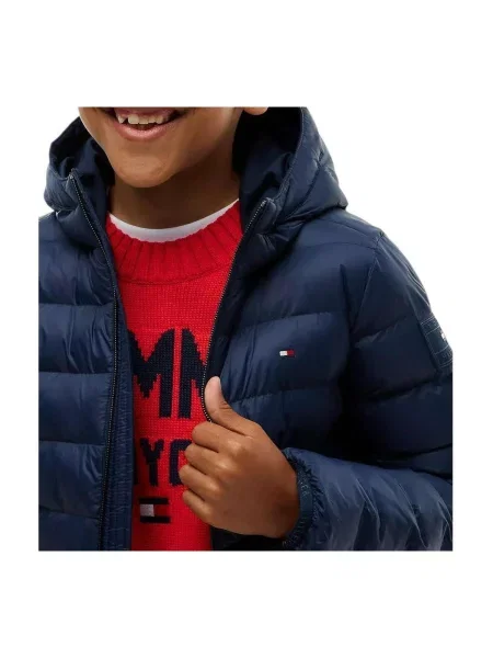 Geacă copii Tommy Hilfiger albastru
