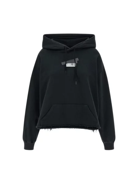 Bluza z kapturem Mm6 Maison Margiela z kapturem szara