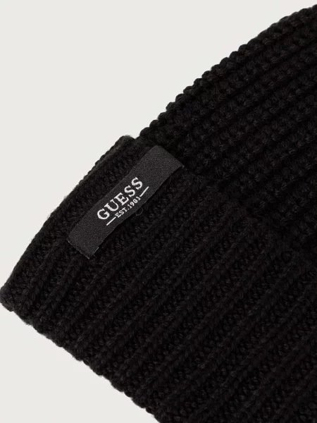Guess шапка beanie з вовною