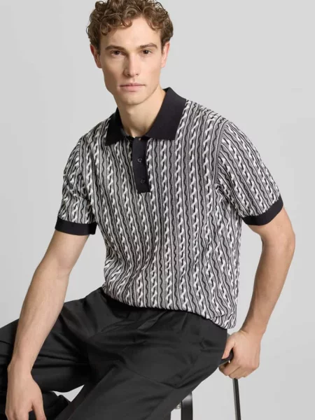 Koszulka polo w kroju regular fit z kołnierzykiem polo model Tamian' Drykorn czarne