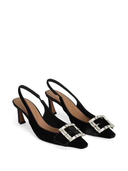 Pantofi cu toc Dolce & Gabbana cu cataramă slingback de cristal negru