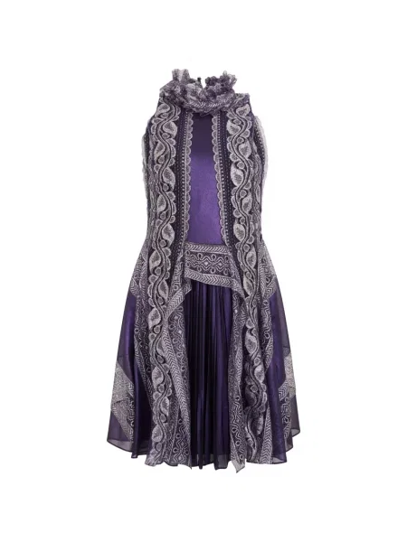 Rochie mini Alberta Ferretti fără mâneci violet