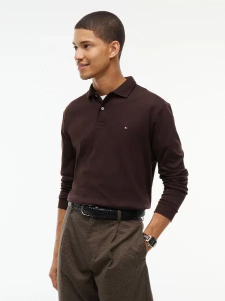 Tricou polo Tommy Hilfiger maro