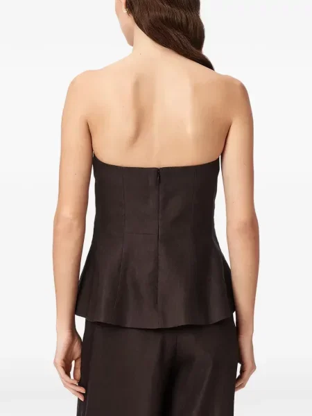 Top Allsaints fără bretele maro
