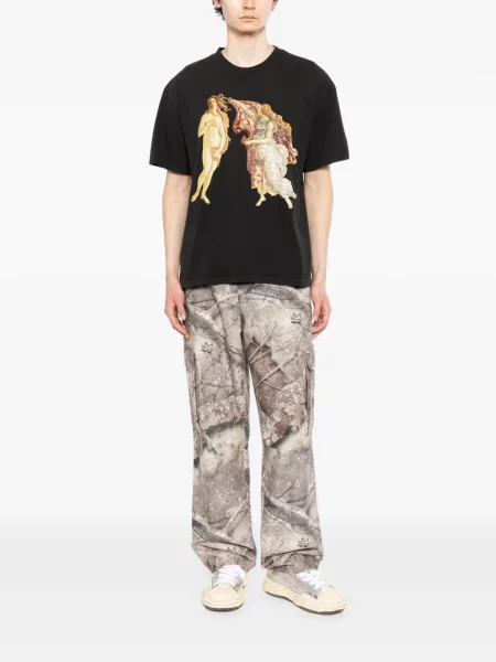 Tricou Melt cu imagine cu decolteu rotund negru