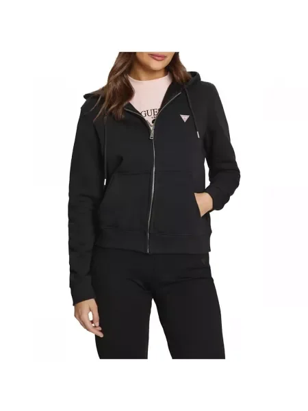 Guess Mikina GJ ZIP HOOD REG MINI čierna