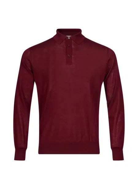 Lung tricou polo Kangra roșu