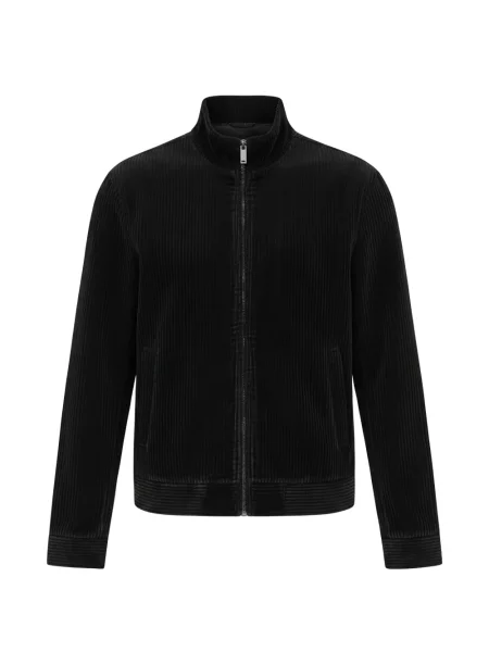 Geacă Emporio Armani tricotate negru