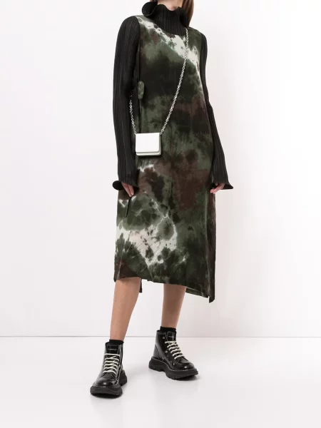 Rochie Y's fără mâneci cu legături verde