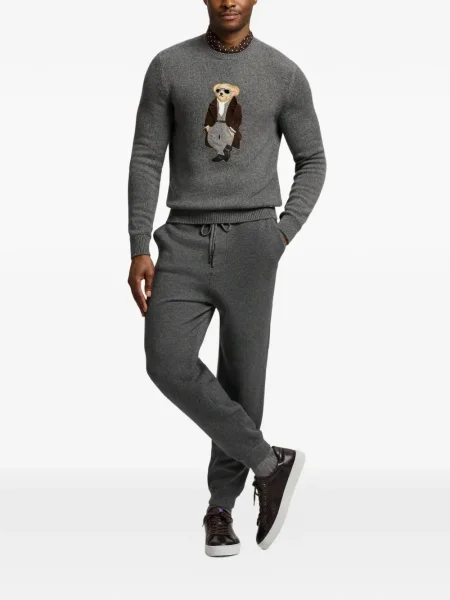 Pulover Ralph Lauren Purple Label din cașmir gri