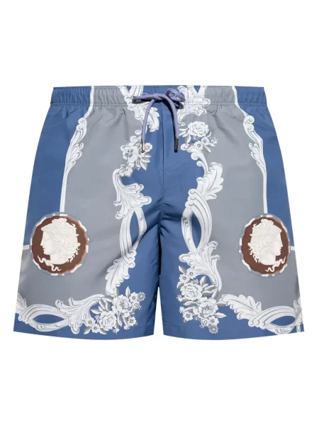 Slip de baie Versace cu imagine albastru