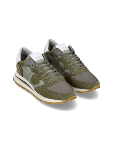 Sneakersy Philippe Model zamszowe zielone