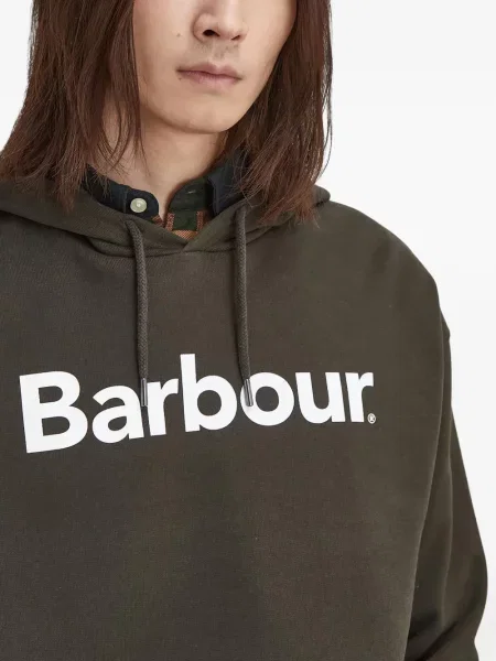 Hanorac cu glugă Barbour cu imagine verde
