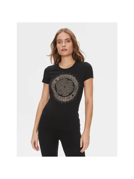Guess T-shirt Camelia Slim Fit crna