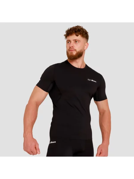 Koszulka fitness kompresyjna slim High czarna