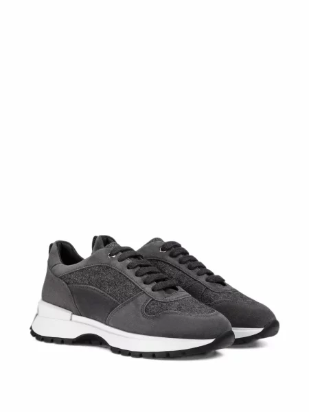 Sneakerși Doucal's din piele de căprioară gri