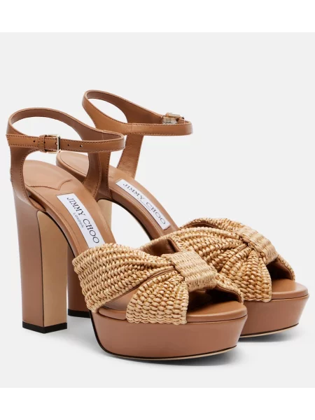 Sandale Jimmy Choo din piele bej