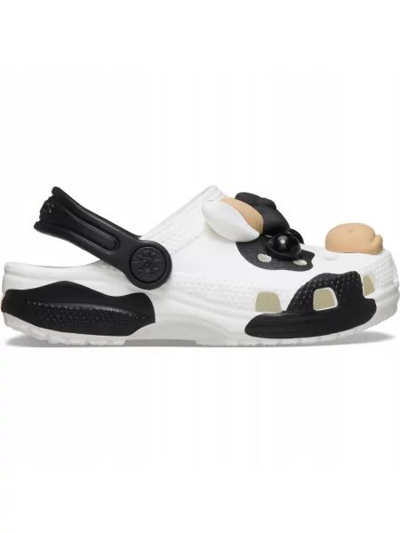 Chodaki Dla Dzieci Crocs Classic IAM Cow Glow Clog białe